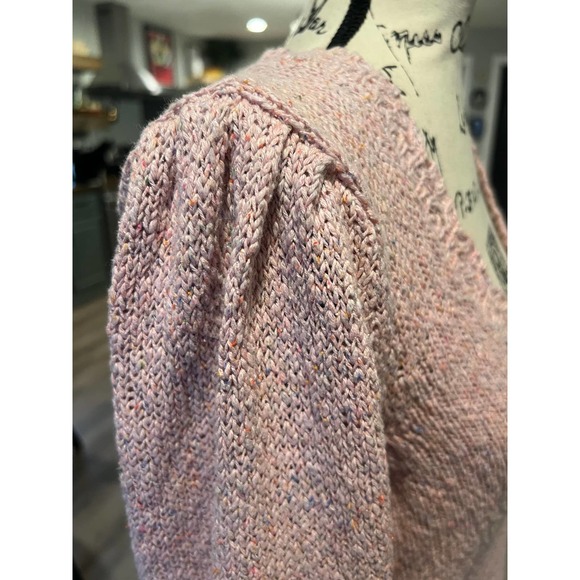 PAIGE Alicia Scalloped Neckline Sweater in Pink - Size Small - Picture 6 of 14